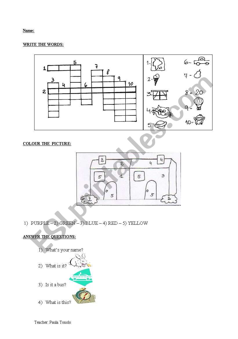 English worksheets: Kids Homework