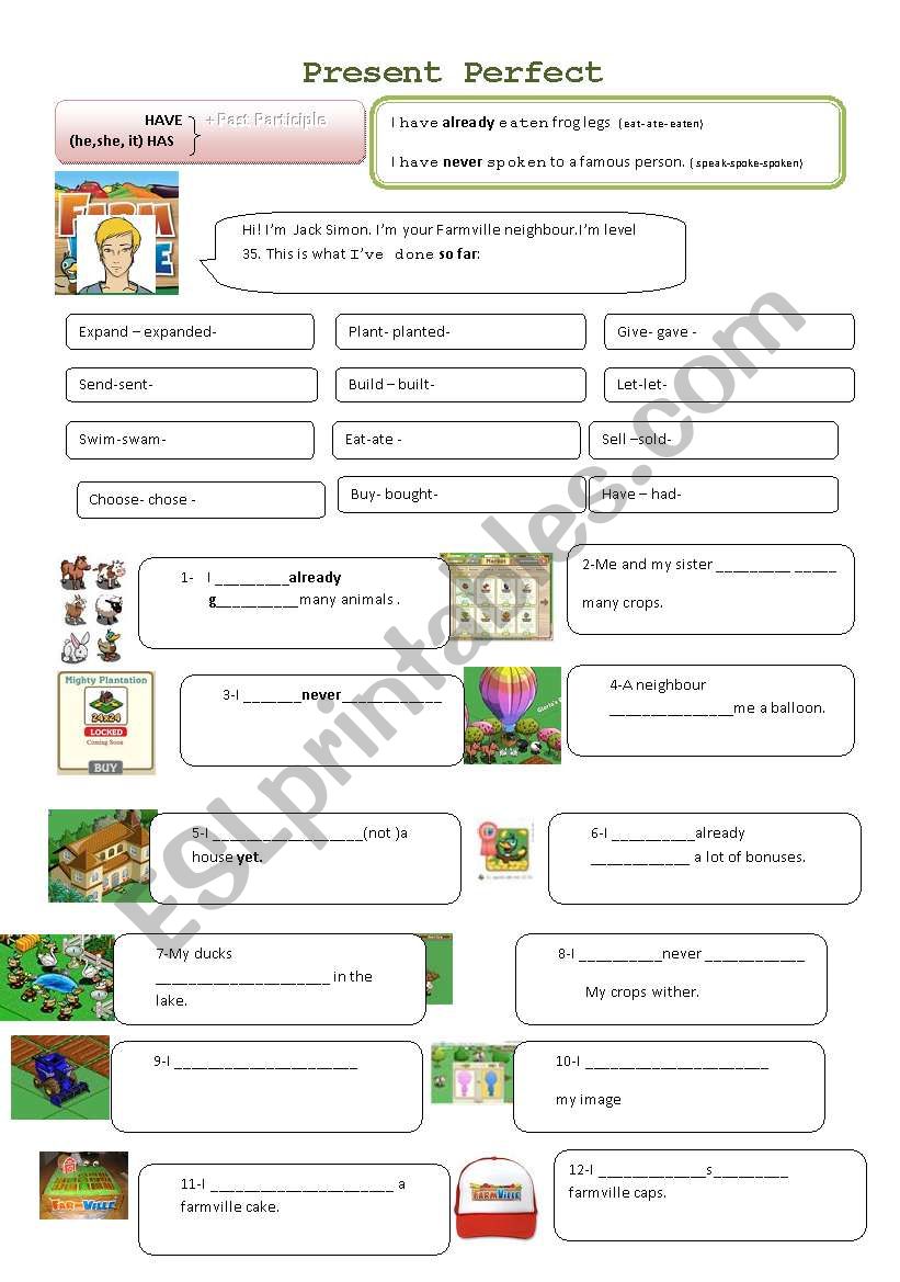 Present Perfect worksheet