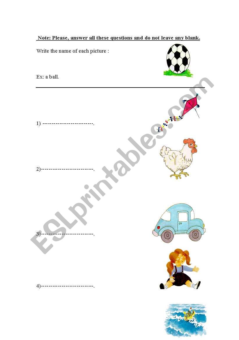 Practice for kids worksheet