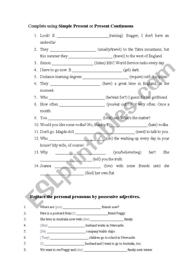 summary test  worksheet