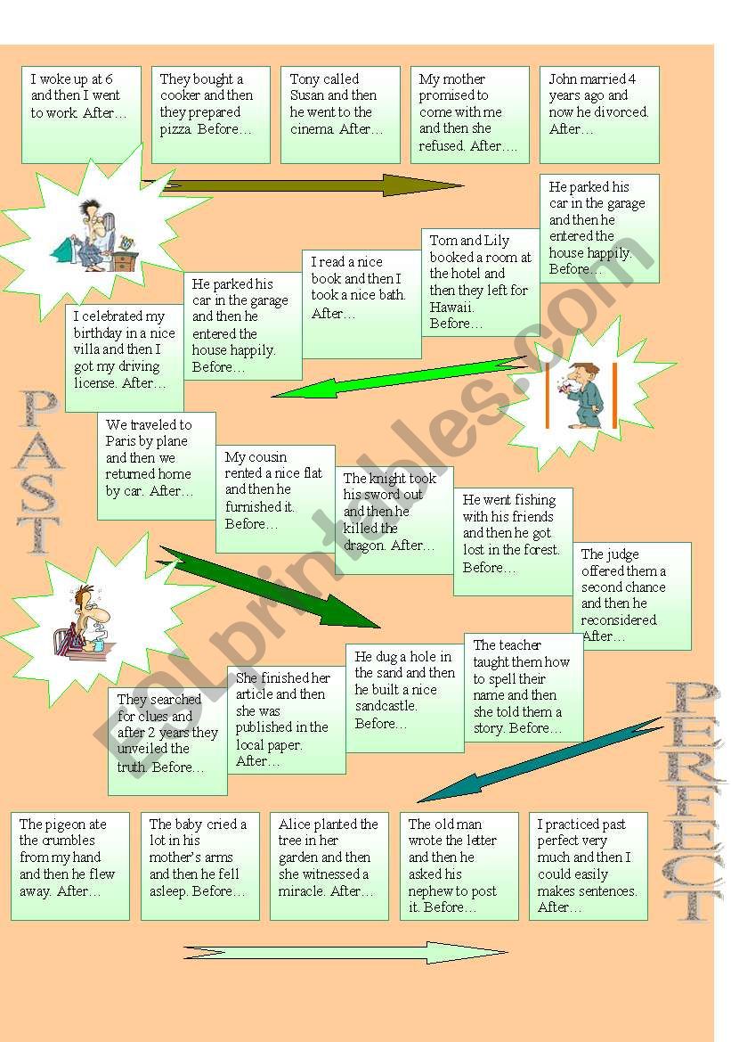 PAST PERFECT BOARD GAME ESL Worksheet By Cribor