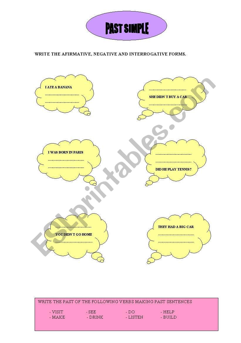 PAST SIMPLE worksheet