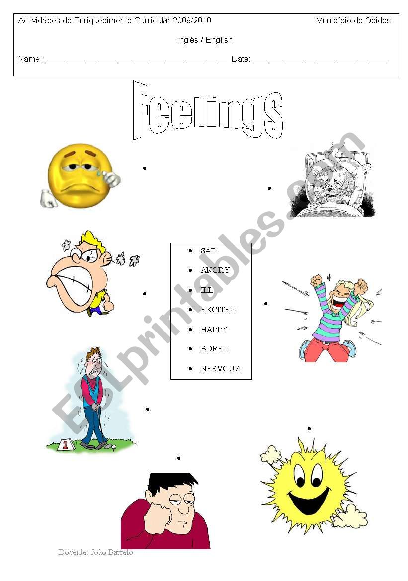 Feelings Match Worksheet worksheet