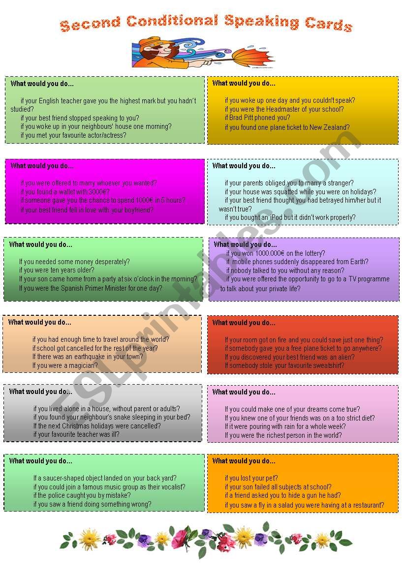 conditional clauses speaking activities for students