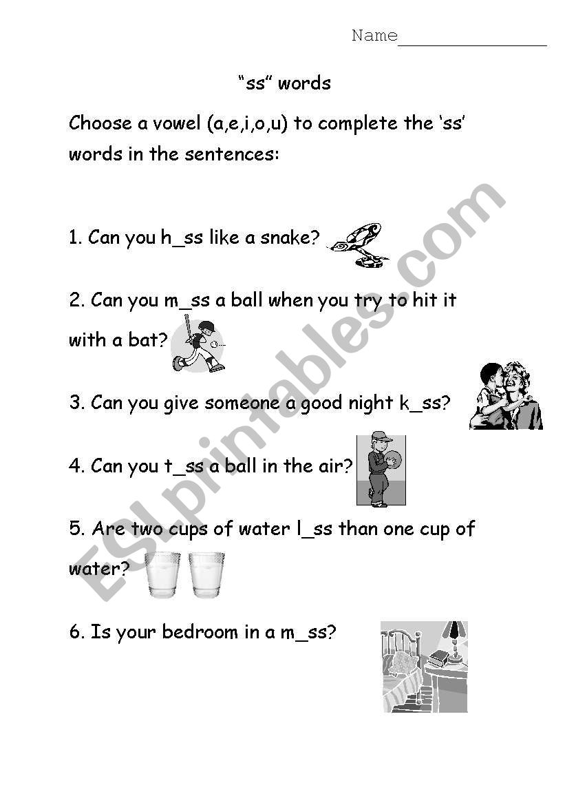 english-worksheets-ending-ss-words