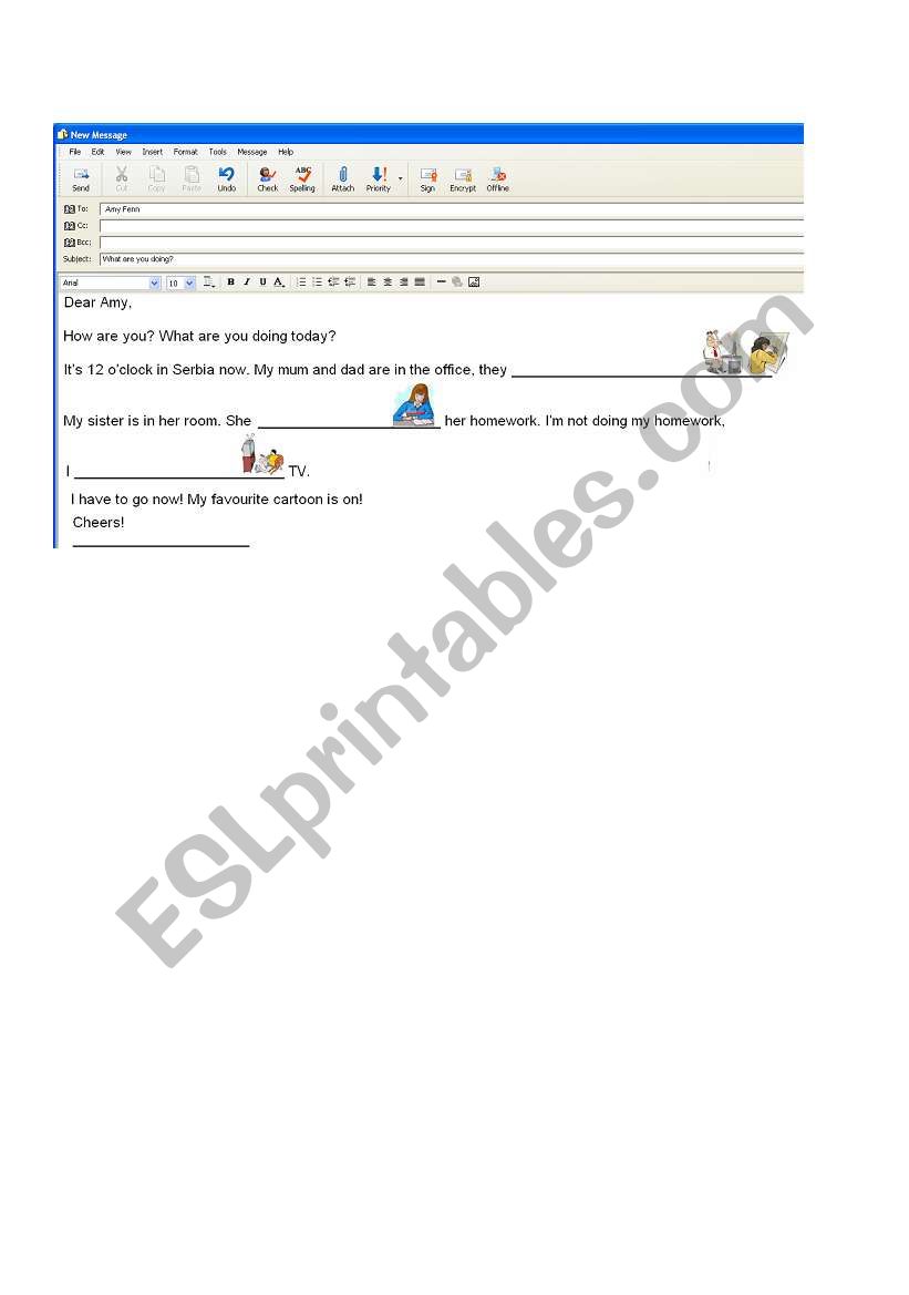 E-mail writing worksheet