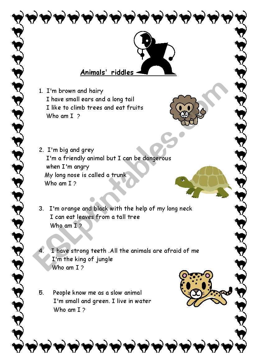 Animal riddles 2 в картинках с ответами