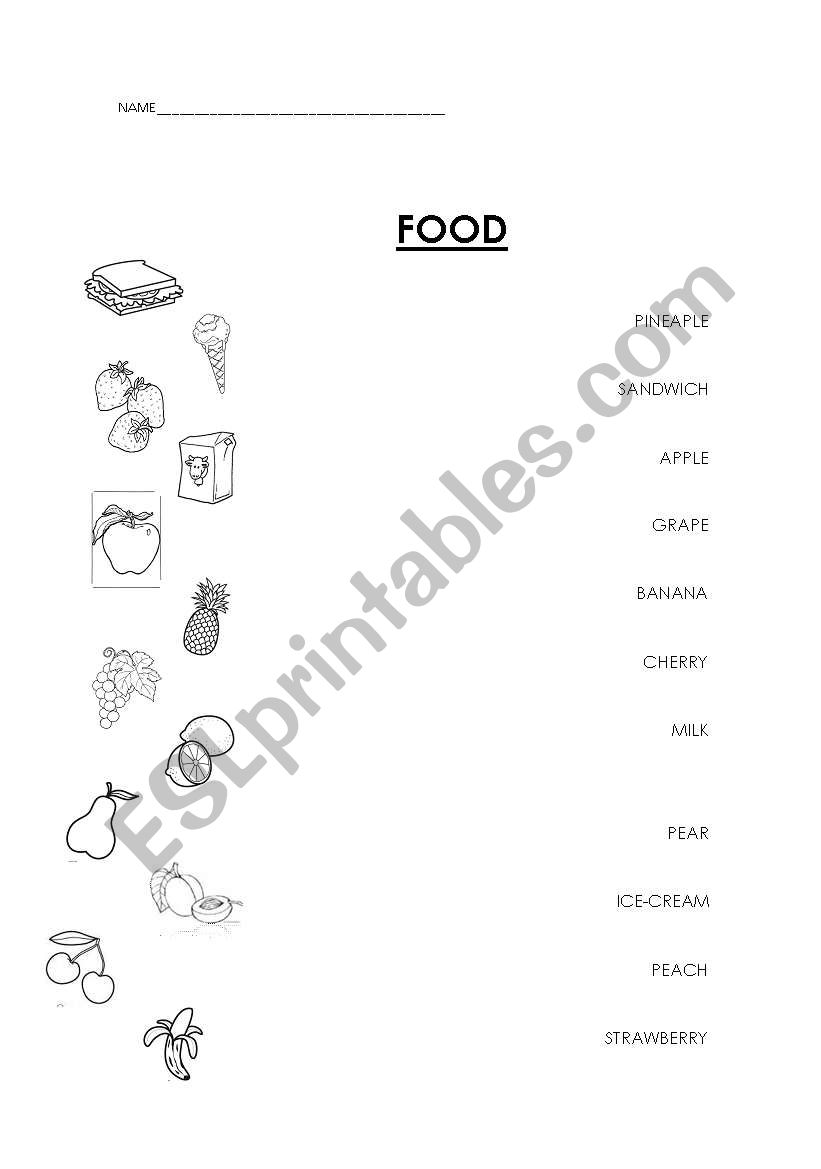 English worksheets: FOOD