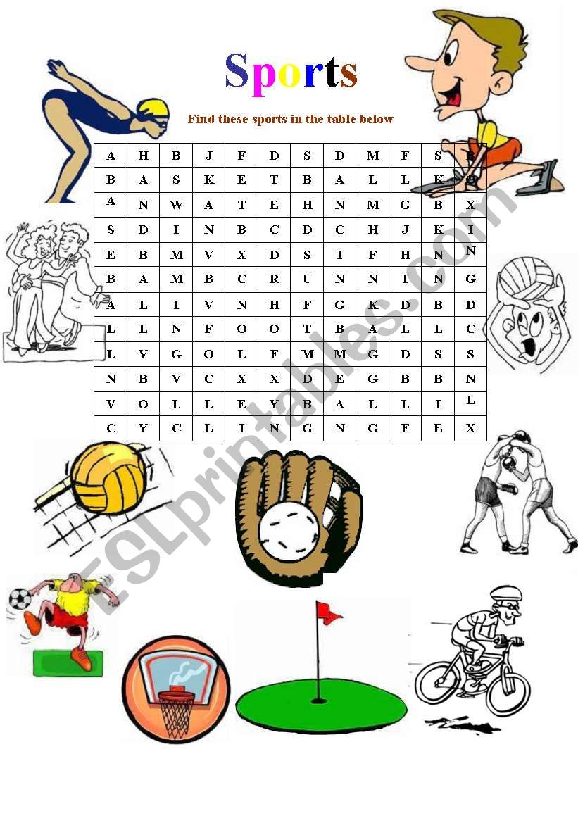 Sports are fun! worksheet