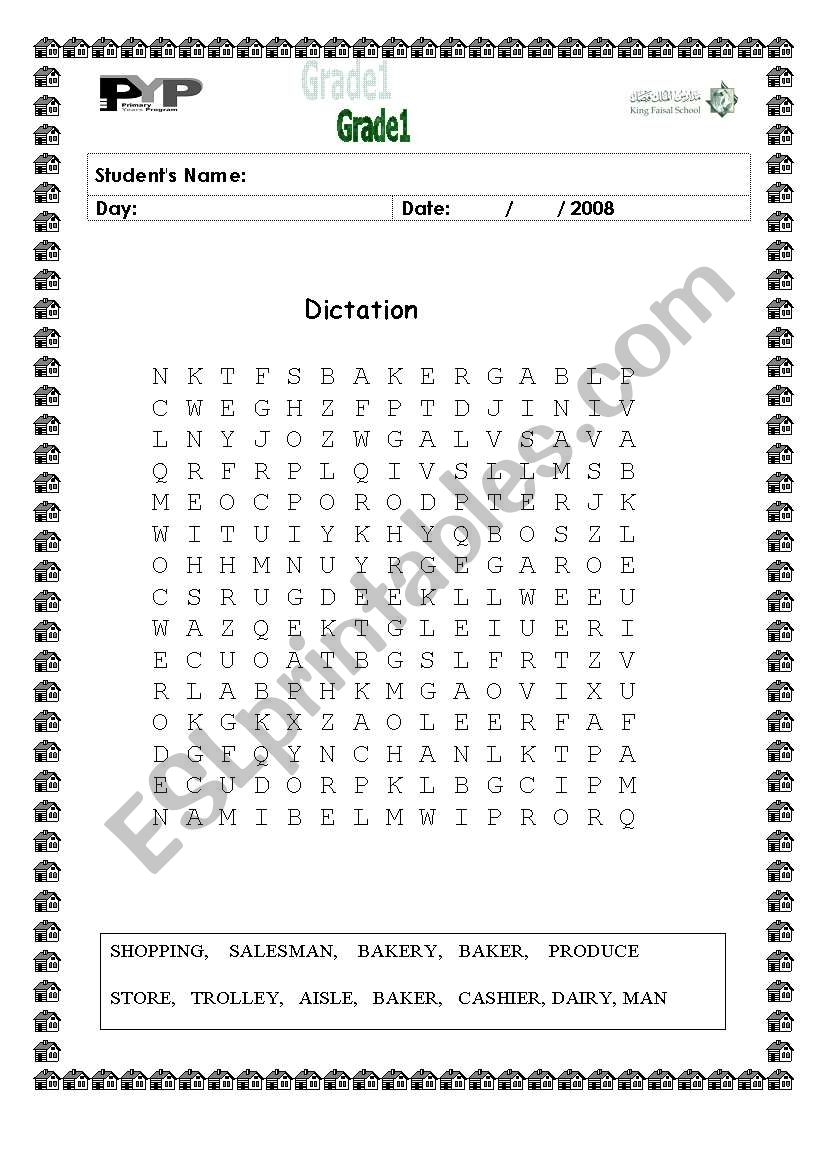 shopping puzzle worksheet