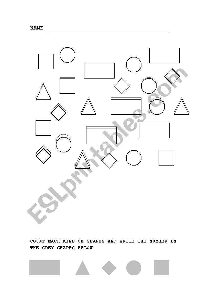 Count the shapes worksheet