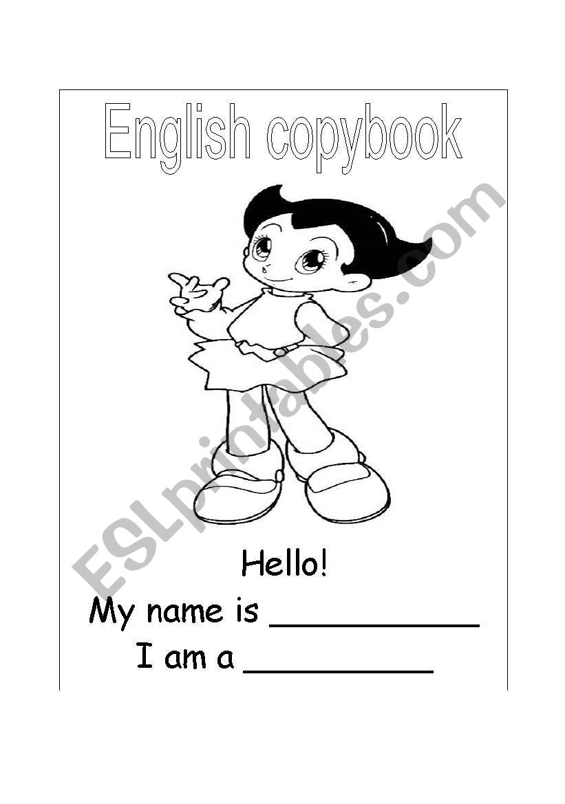 English copybook worksheet