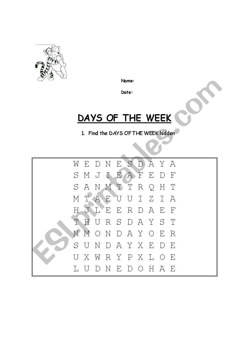 english worksheets word search