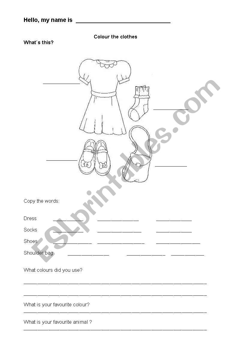 Clothes review worksheet