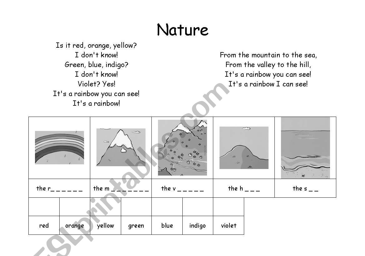 Nature worksheet