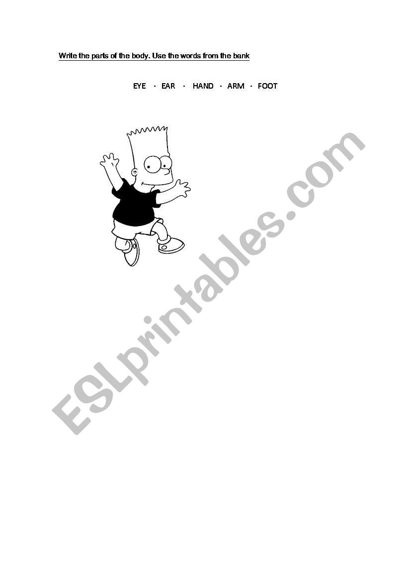 English Worksheets: Bart