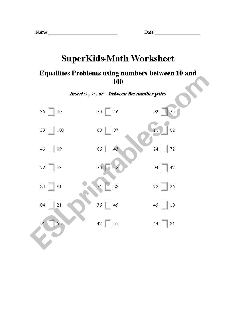 Maths worksheet