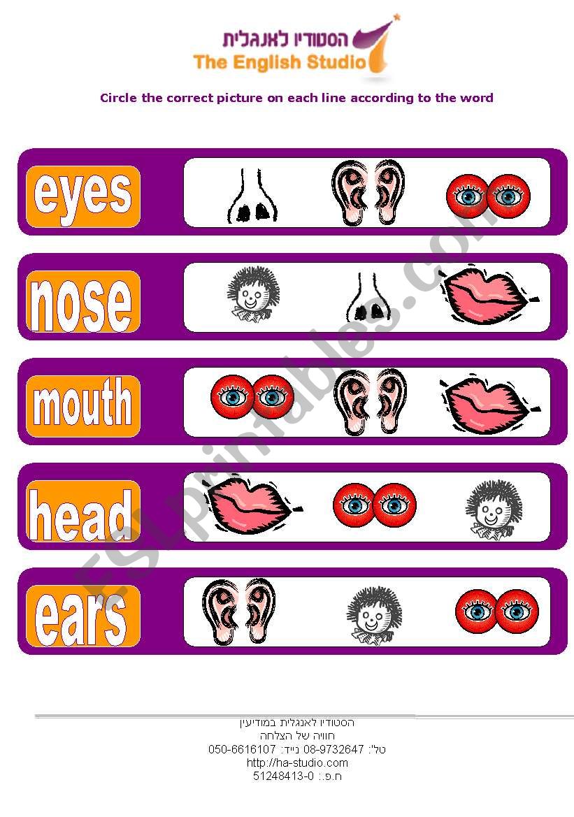 Ears Eyes Nose Mouth Printable Worksheets Mouth Clip - vrogue.co