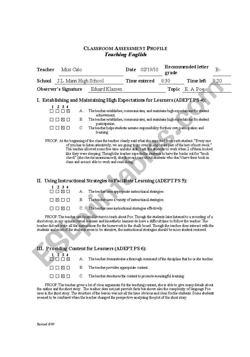 Cap Form worksheet