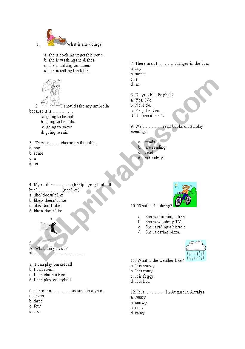 English Worksheets: Present Contýnuous Vs Present Simple Tense