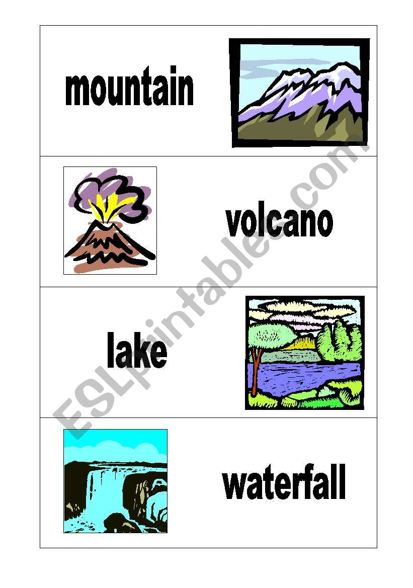 nature flash-cards worksheet