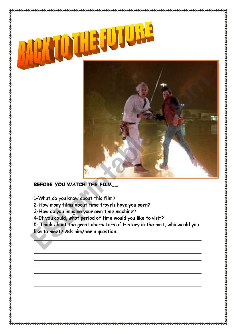 BACK TO THE FUTURE ESL Worksheet By Nikita2008