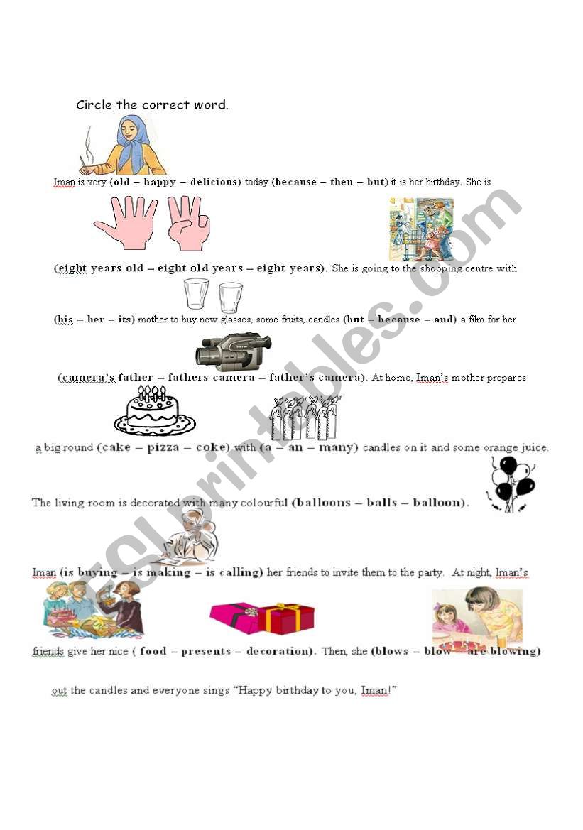 a wonderful story worksheet