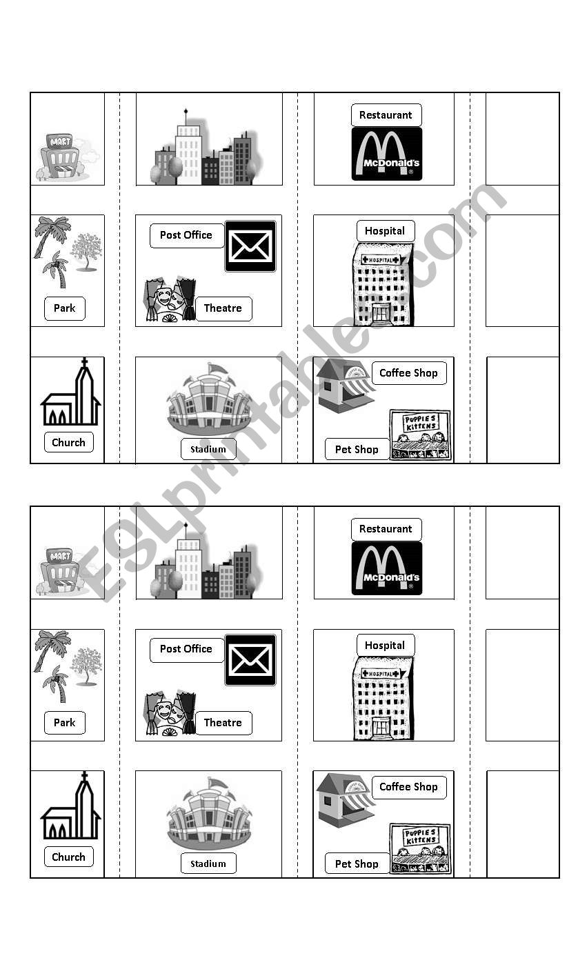 City Map ESL Worksheet By Zupradyn