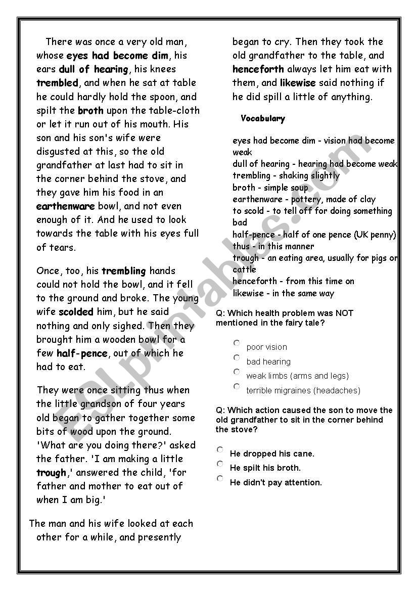 thre was an old woman worksheet