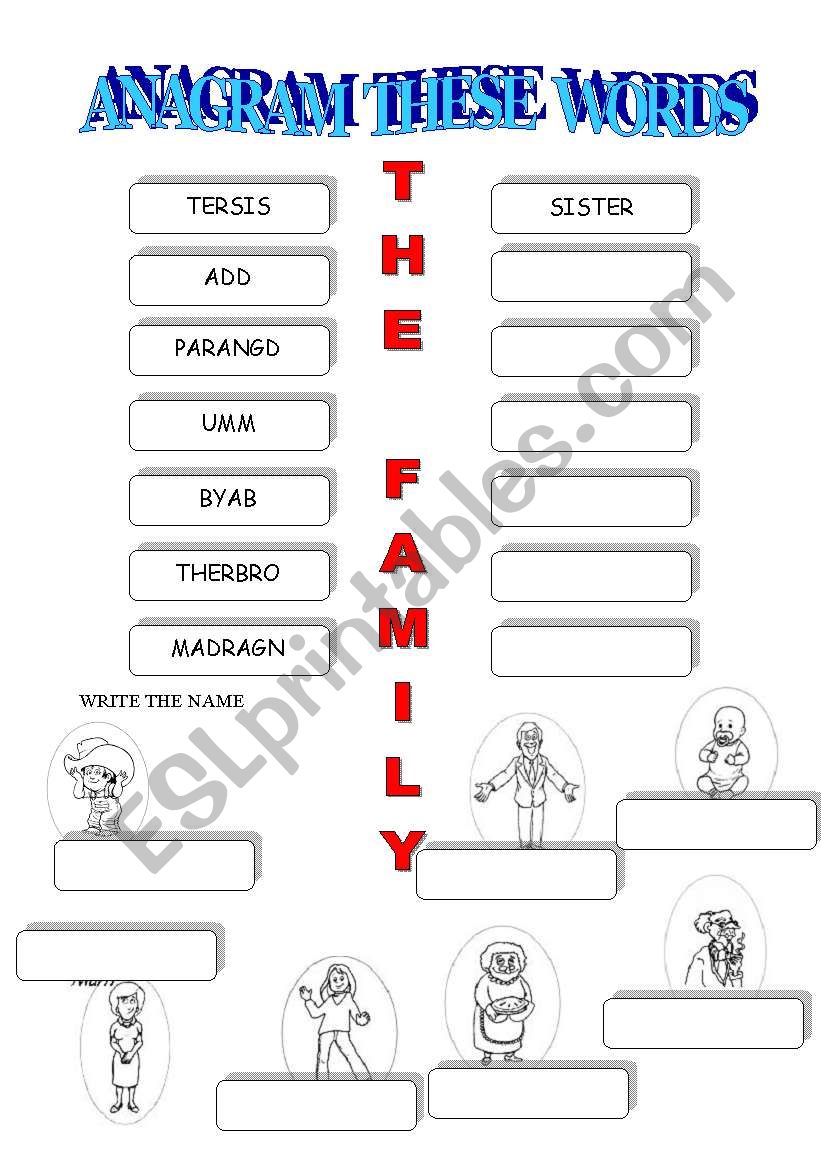 tHE FAMILY worksheet