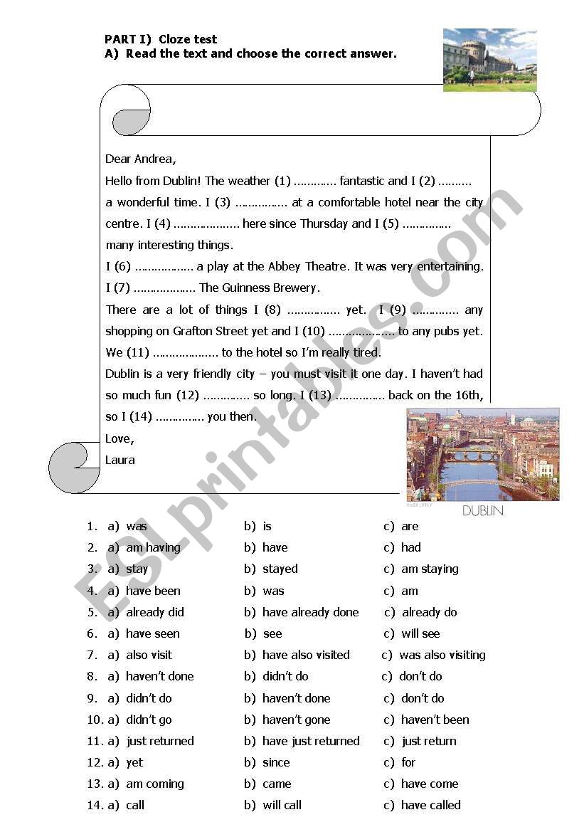 Cloze Reading Worksheet Pdf