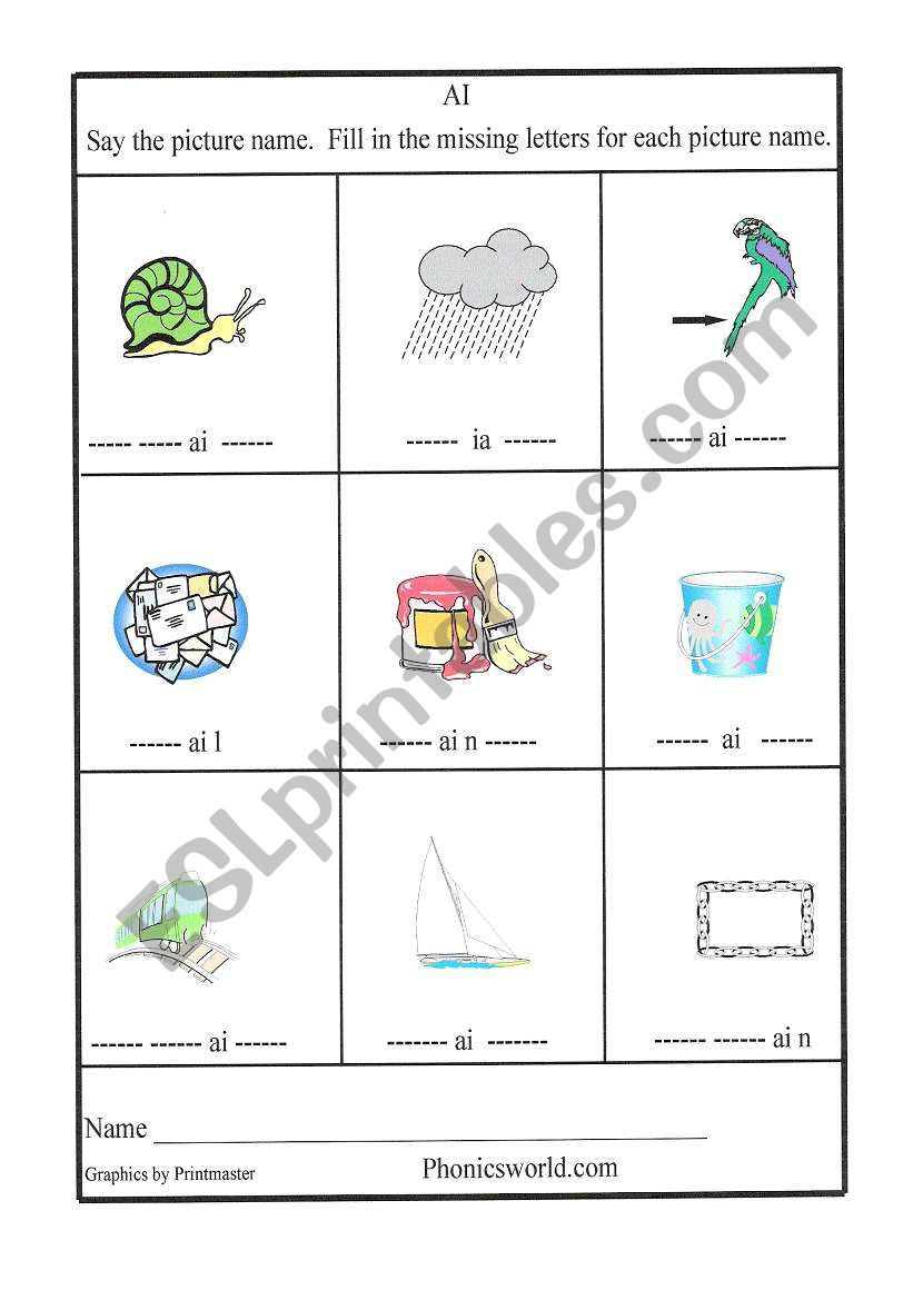 Phonetic sounds worksheet