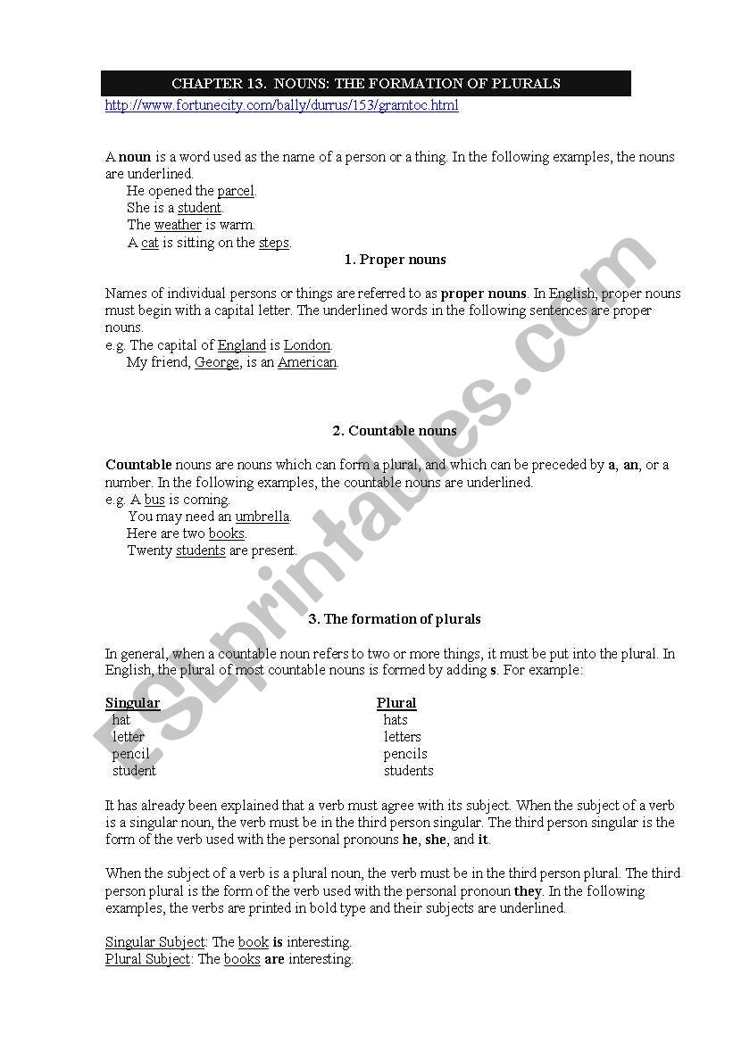 grammar worksheet