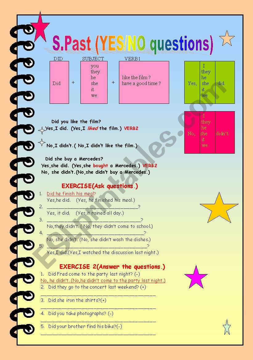 yes-no-questions-in-simple-past-tense-esl-worksheet-by-dostumm