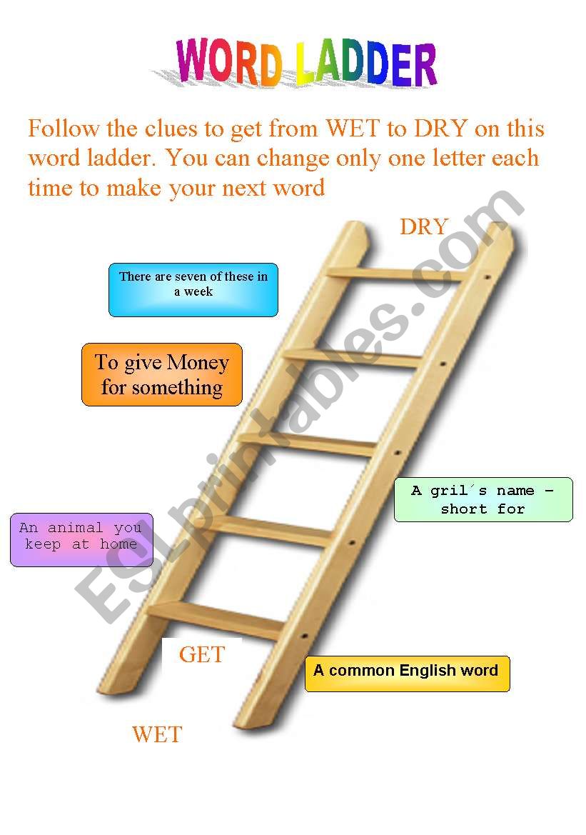 Printable Word Ladders