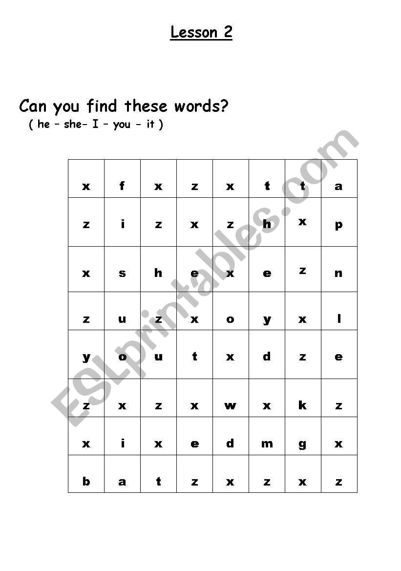 English Puzzles worksheet