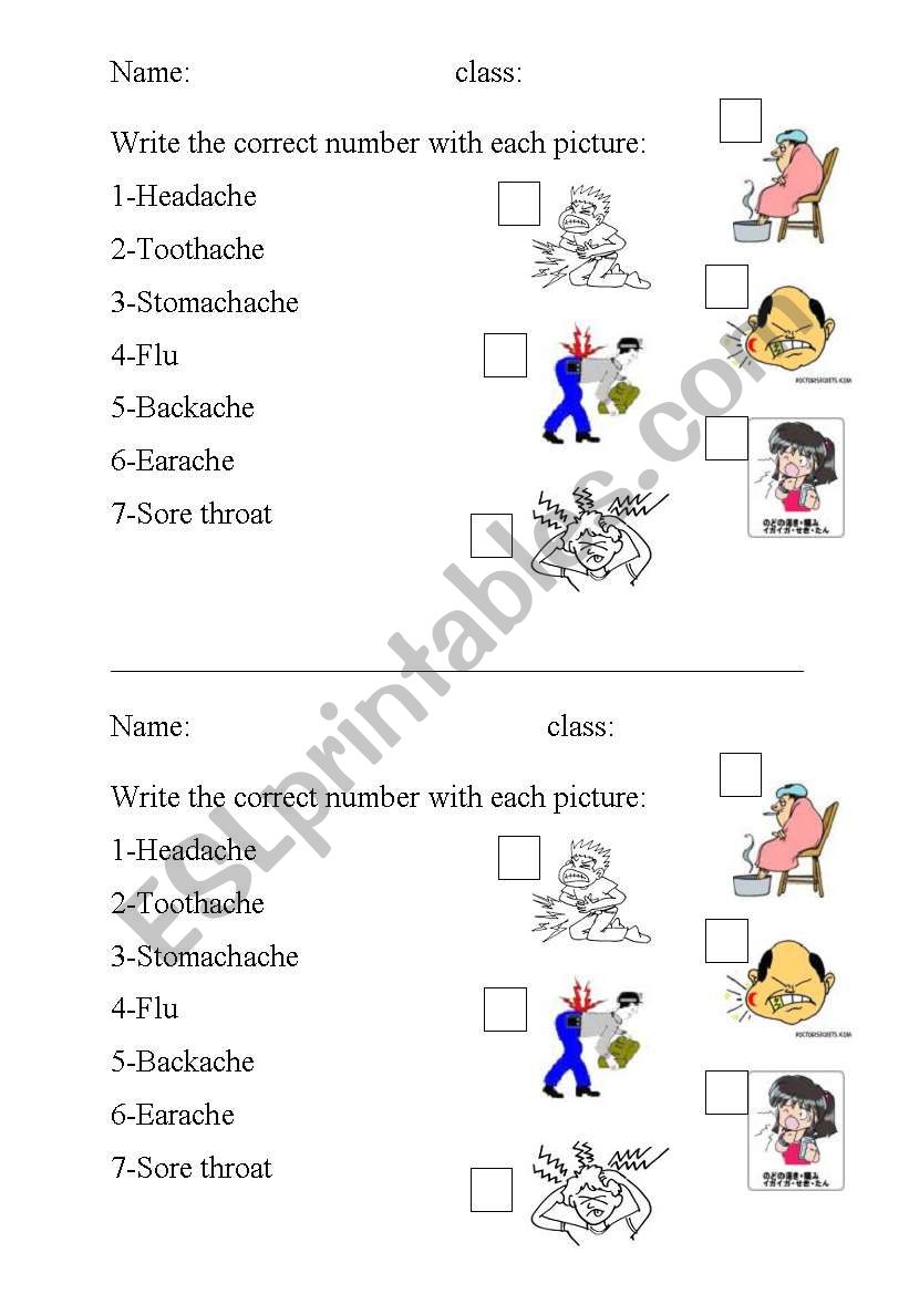 illness worksheet