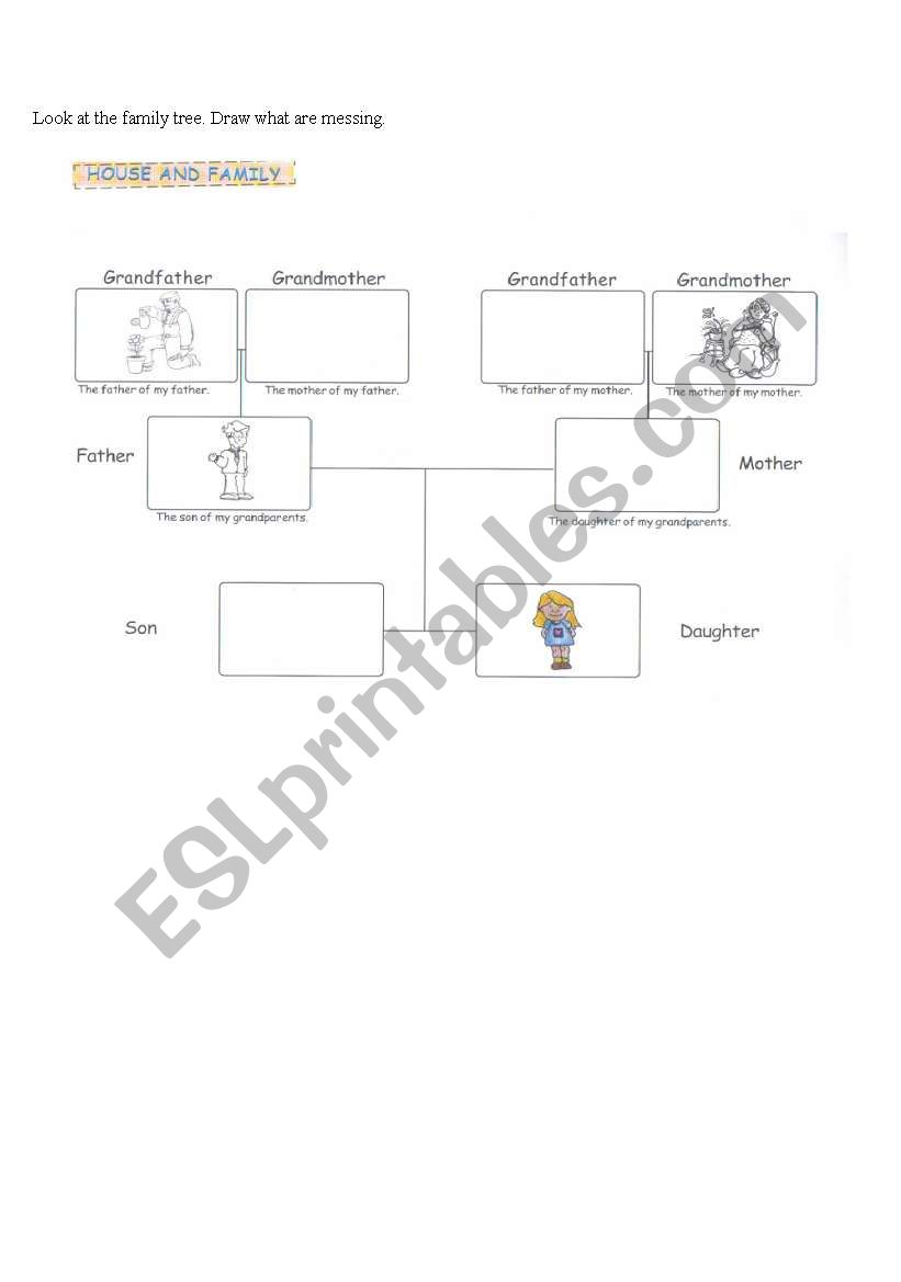 Family Tree worksheet