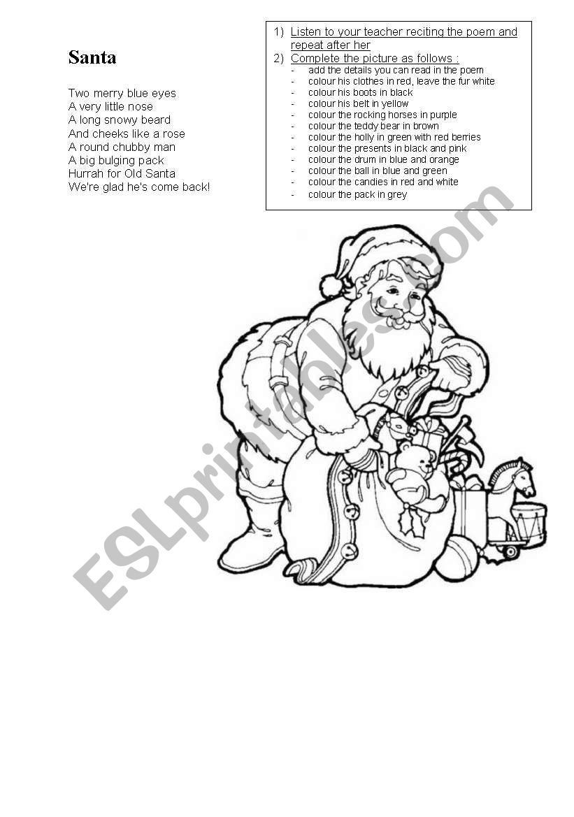 Santa Poems For Kids