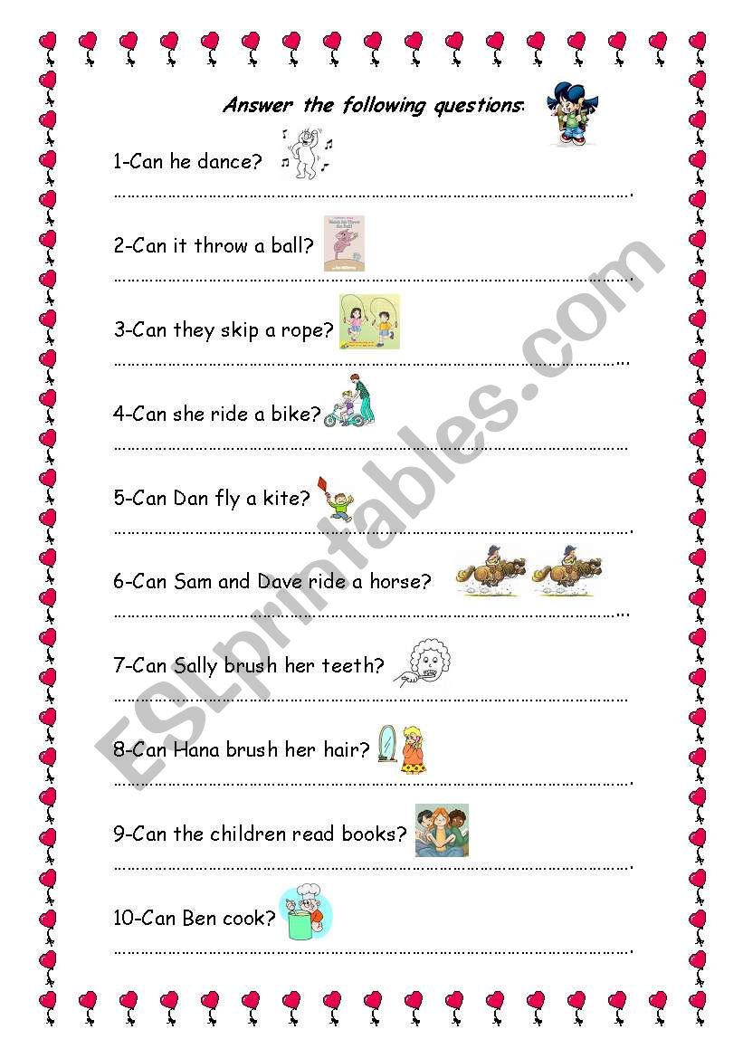 can......? ESL worksheet by abo kerdan