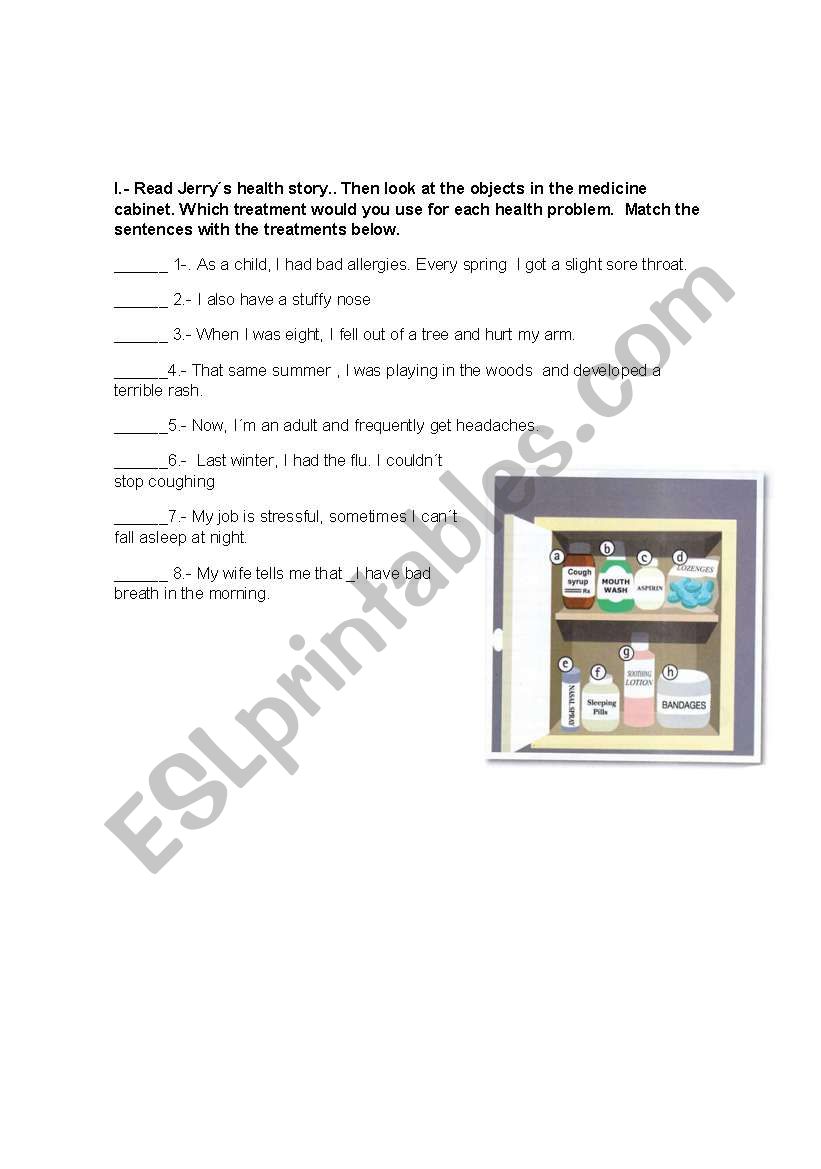 Health worksheet