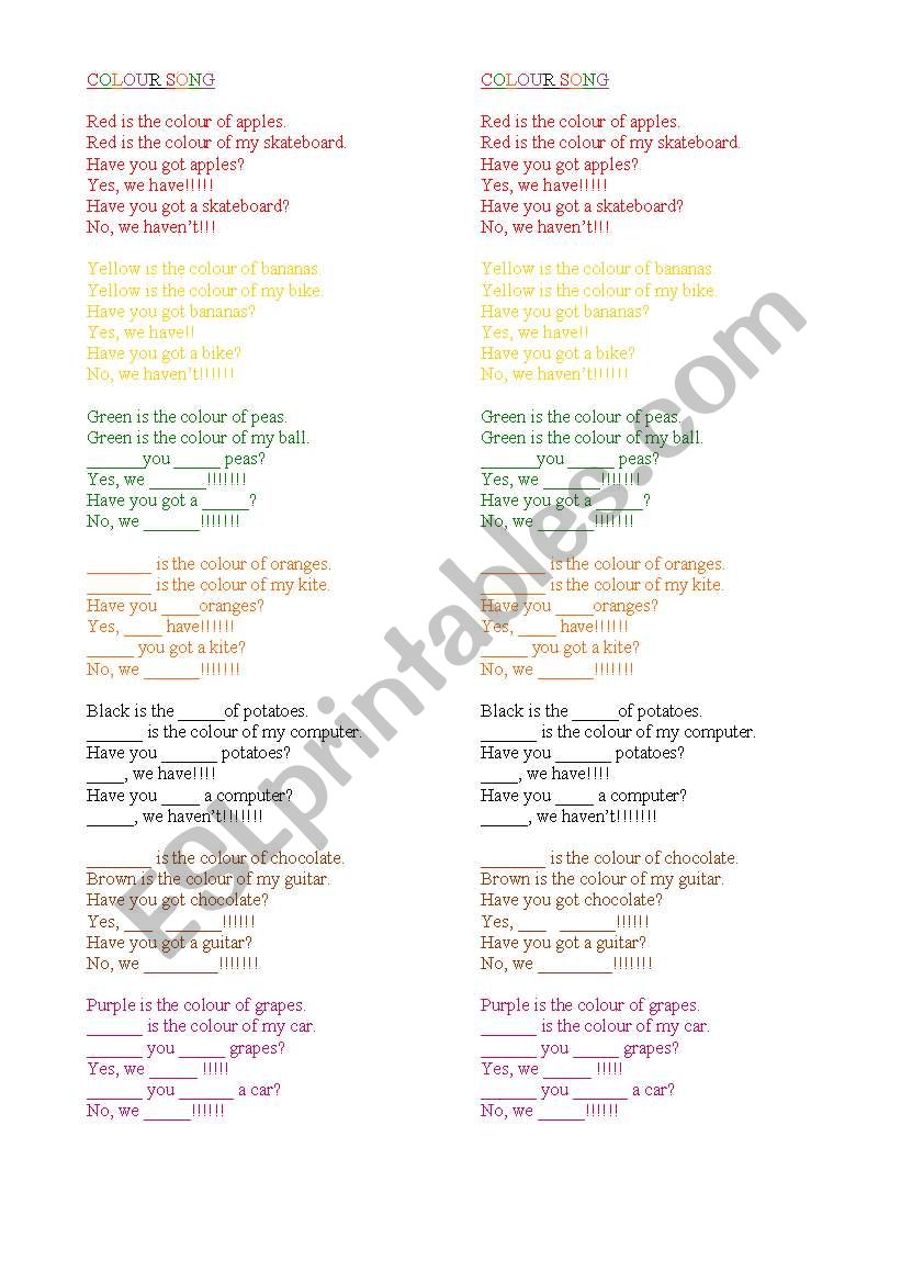 POEM worksheet