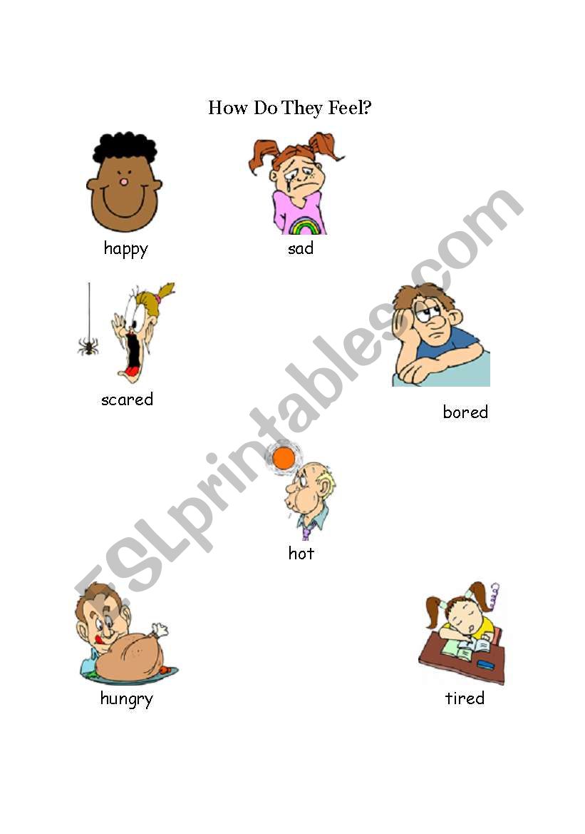 Basic emotions and feelings worksheet