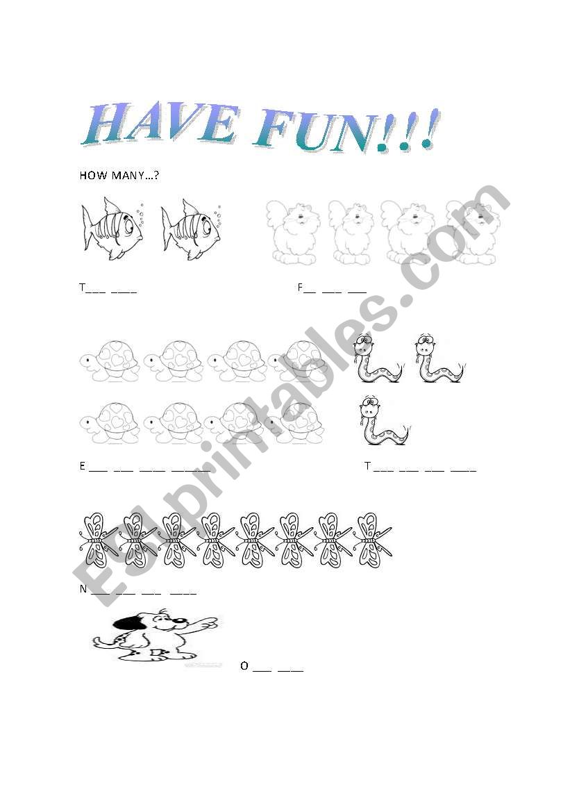 HAVE FUN!!!!!!!!!! worksheet