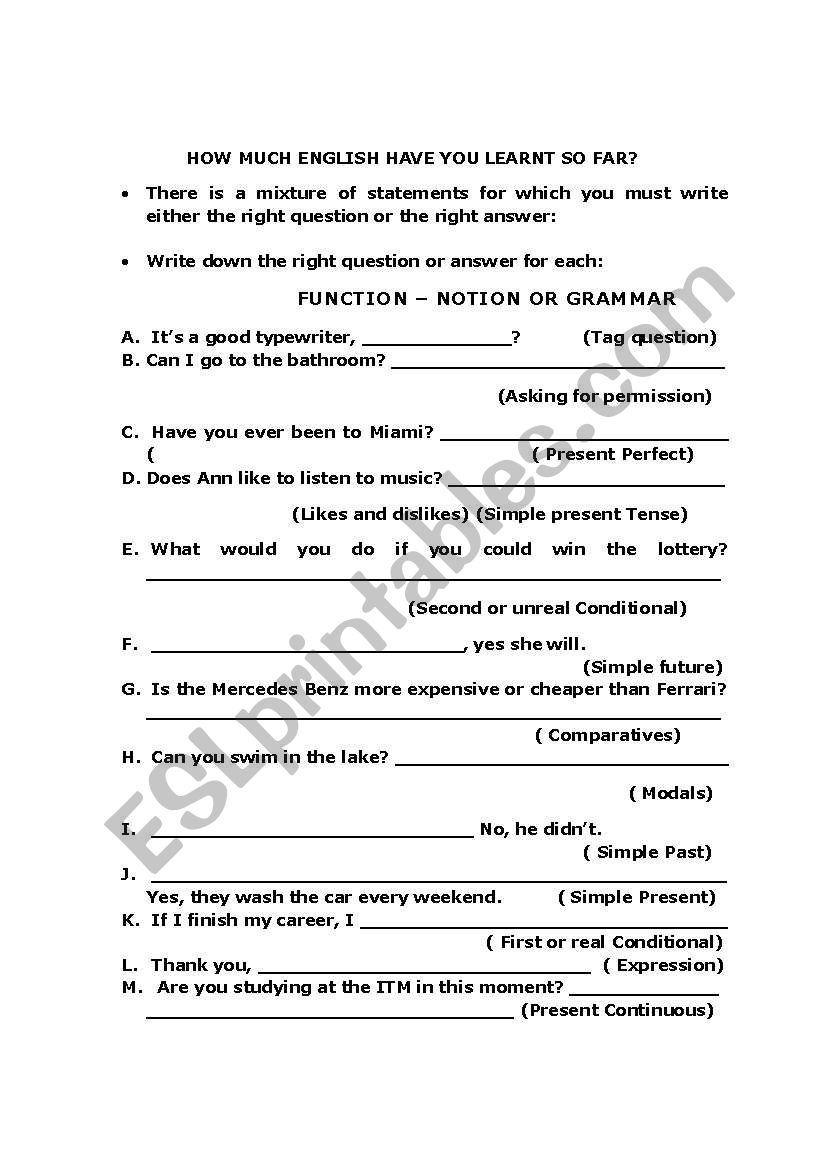 DIAGNOSTICS ACTIVITY worksheet