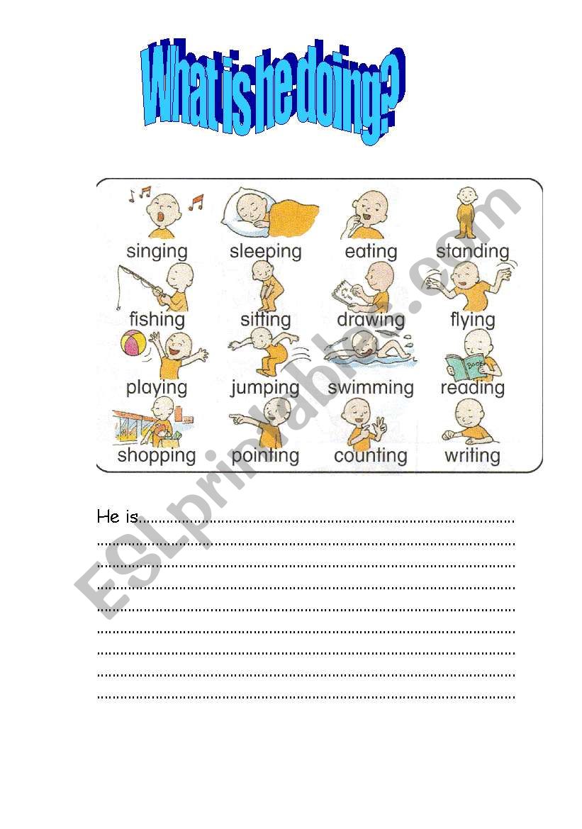 PRESENT CONTINUOUS TENSE ESL Worksheet By Ophelia23