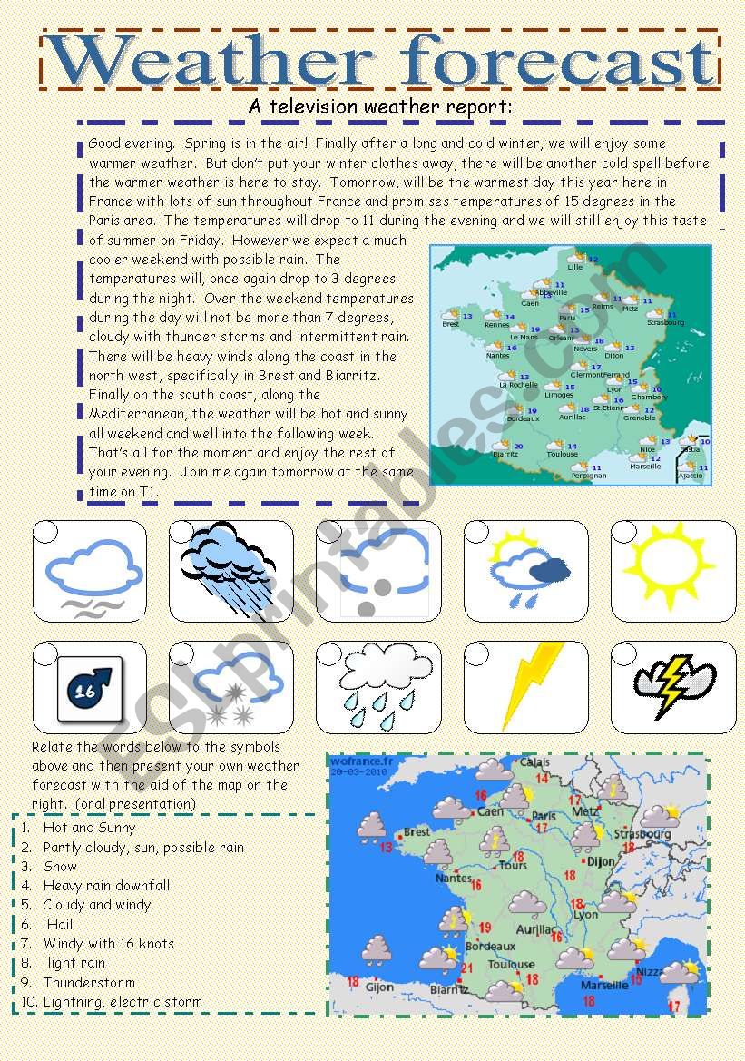 Printable Weather Forecast Customize And Print