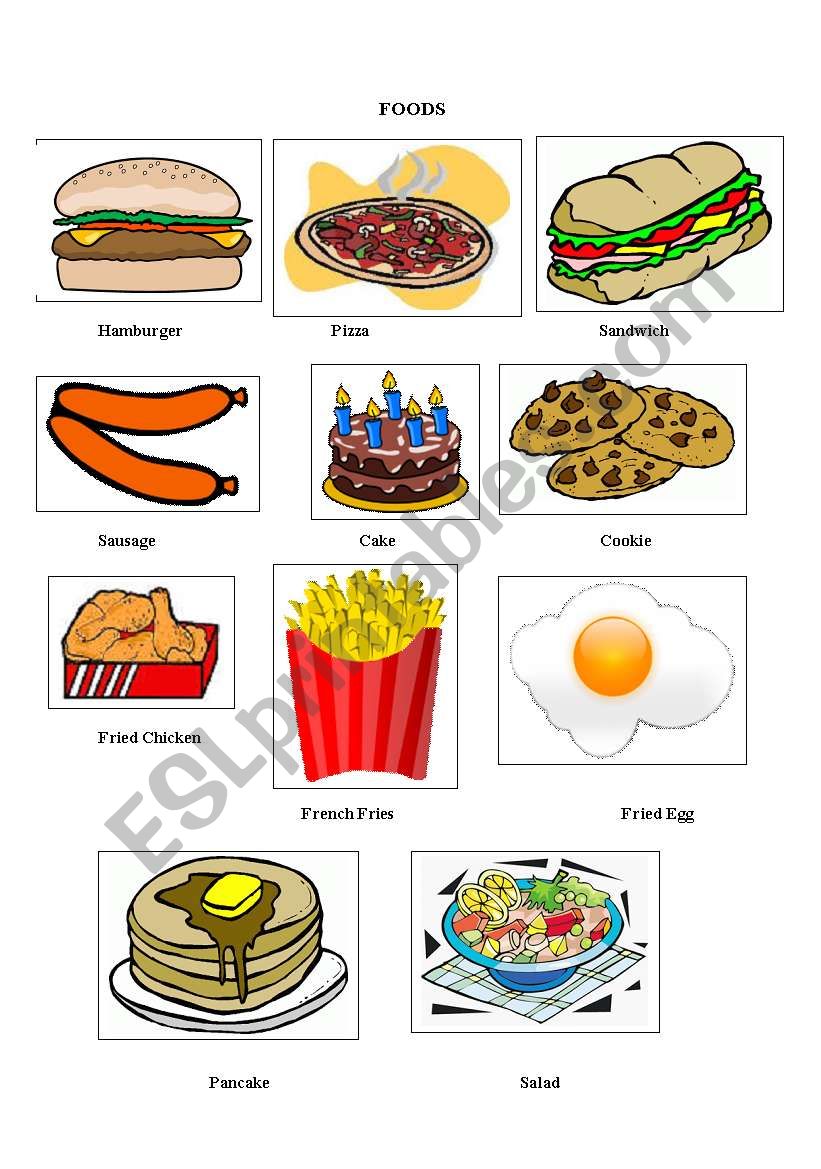 Food worksheet