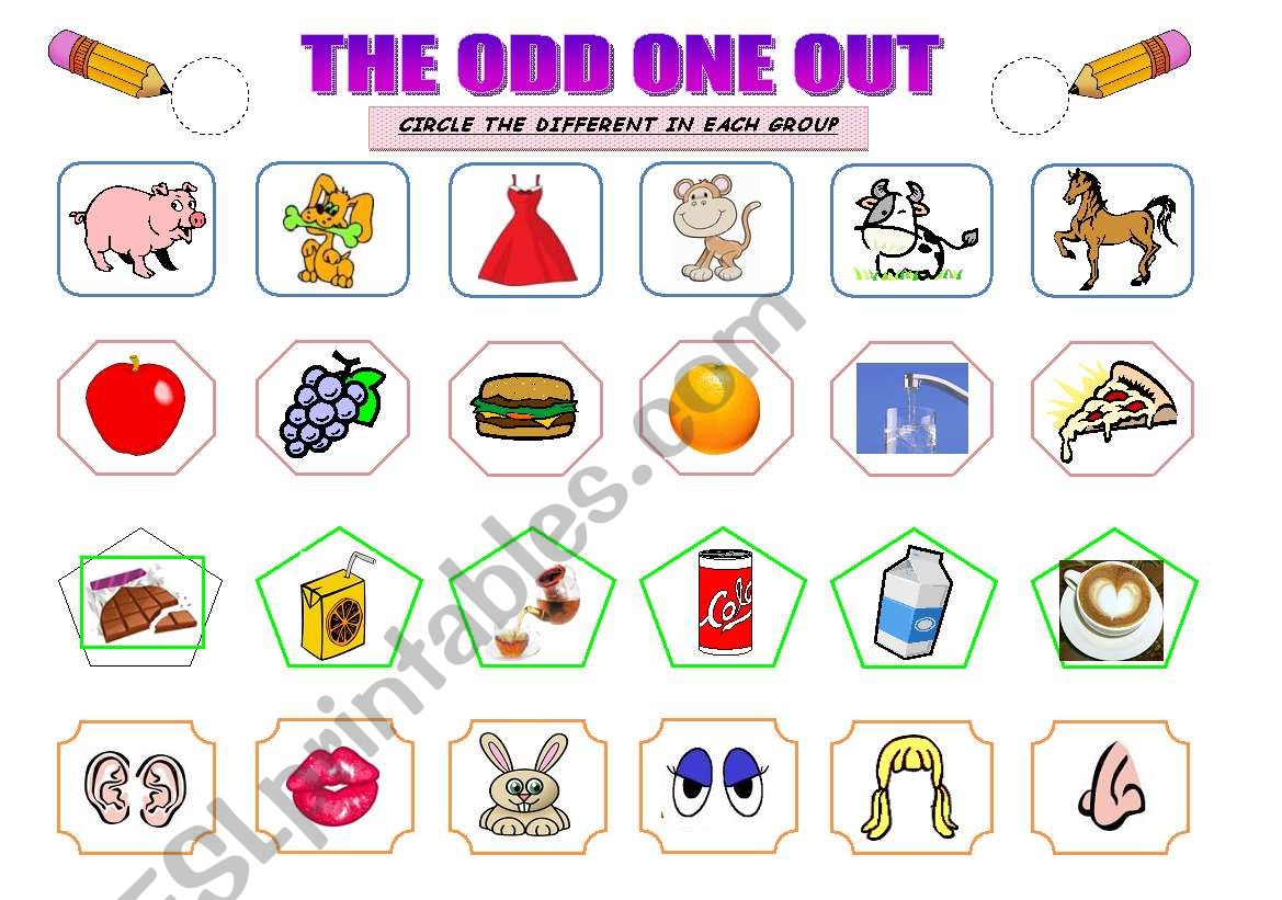 THE ODD ONE OUT worksheet