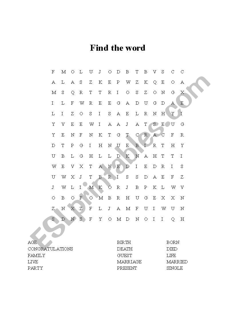 Search for the word worksheet